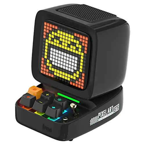 Divoom Ditoo Tragbarer Bluetooth Lautsprecher mit LED-Panel und Smart Uhr