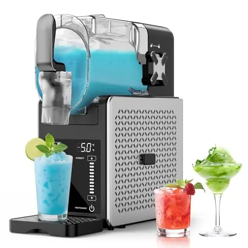 Azmsary Slush Maschine – 2,5 L, mit LED-Display, 6 Programme für Drinks, einfache Bedienung
