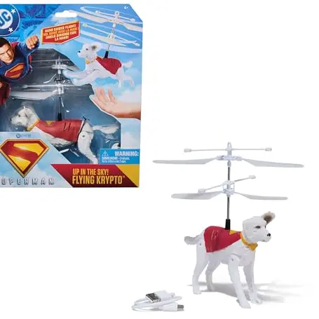 DC Comics Superman - Fliegende Krypto Figur, 19 cm, Spielzeug für Kinder ab 4 Jahren