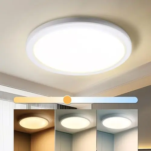 da LIGHT LED Deckenlampe 18W IP54 wasserdicht, rund 22CM, 3CCT einstellbar für Badezimmer, Küche, Flur, Wohnzimmer
