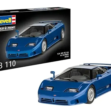 Revell Modellbau EB110 Sportwagen, 1:24 Maßstab, 140-tlg. Bastelset ab 12 Jahren, detailgetreu, ohne Zubehör