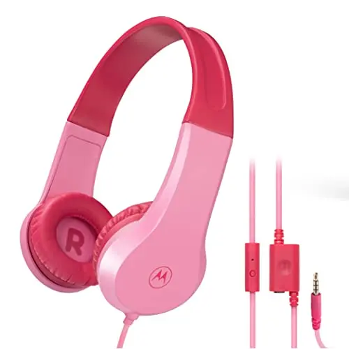 Motorola Sound JR200 - Kinder Kopfhörer - Lautstärkebegrenzung 85 dB - BPA-frei - ab 3 Jahren - Rosa