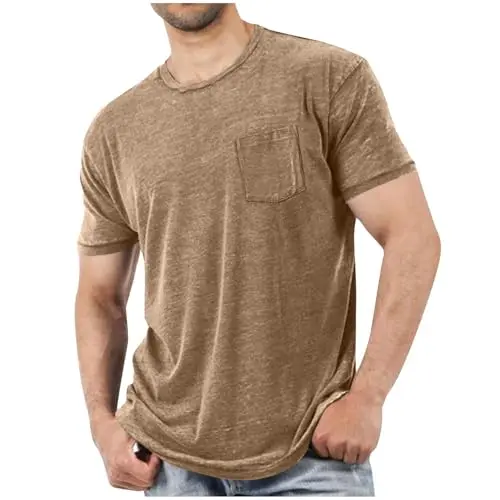 KOG Herren T-Shirt Sommer Kurzarm Oberteil Baumwolle Casual