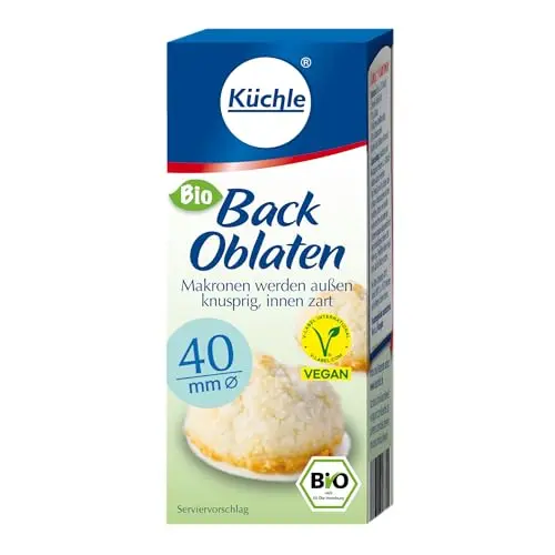 Küchle Bio Backoblaten 40mm - Vegan für Makronen - 1 Packung (23g)