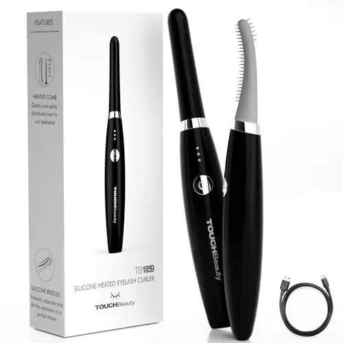 TOUCHBeauty Beheizte Wimpernzange mit USB, 3 Temperaturstufen, schnelles Aufheizen, lang anhaltender Schwung