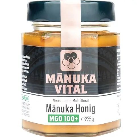 Manuka Vital MGO 100+ Honig 225g - Zertifizierter Manuka Honig aus Neuseeland | 100% Natürlich | Original
