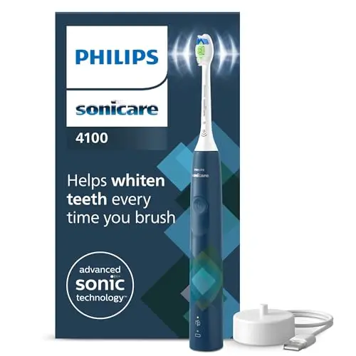 Philips Sonicare 4100 elektrische Zahnbürste mit Schalltechnologie, Blau Prismatic, Modell HX3689/42