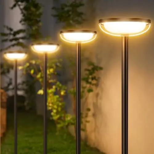 GEARLITE Solarlampen für den Garten – 4 Stück warme Solarleuchten, wasserdicht und extra hell