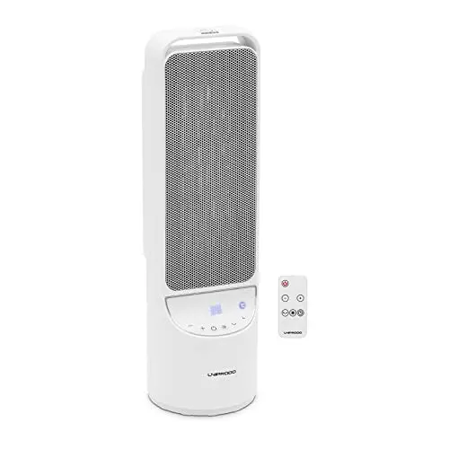 Uniprodo UNI_HEATER_11 Elektro-Heizlüfter 1200/2000 W schwenkbar weiß