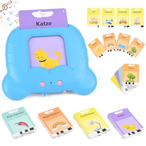 Dreamhigh® Sprechende Flash-Karten für Kinder, 112 Blätter, Lernspielzeug für 2-4 Jahre alte Jungen und Mädchen