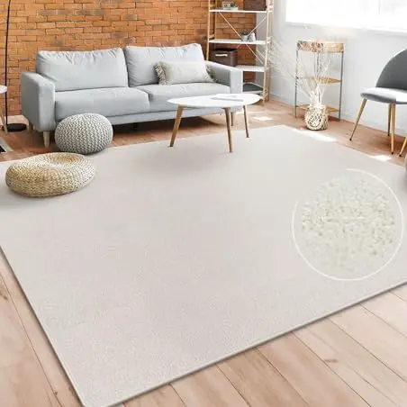 Paco Home Teppich Einfarbig Pastell 80x150 cm - Modern für Wohnzimmer, Schlafzimmer, Esszimmer