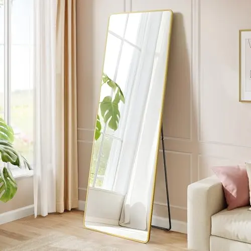 SONGMICS Ganzkörperspiegel, 150 x 40 cm, rechteckiger Standspiegel für Schlafzimmer und Wohnzimmer