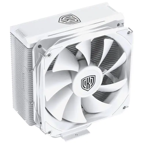 Kolink Umbra EX180 White Edition CPU-Kühler - Premium-Weißes Aluminium-Design mit 120mm PWM-Lüfter