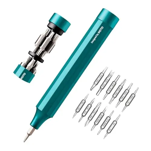 HOTO 24-in-1 Magnetisches Schraubendreher Set für Handy, Laptop, Brille - Grün, 12 cm