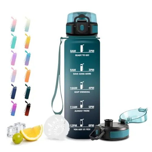 JAPORIA Trinkflasche 1L – Auslaufsicher, BPA-frei, ideal für Sport, Fahrrad, Outdoor, Schule, Büro, Gym & Camping