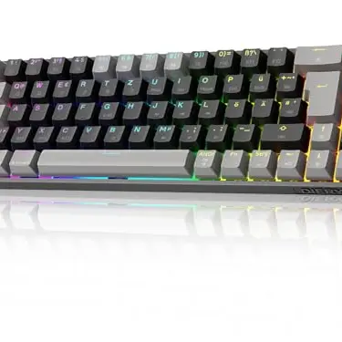 Dierya DK68 Kabellose Gaming Tastatur - QWERTZ, 68 Tasten, RGB Beleuchtung, Linear Roter Switch, Schwarz