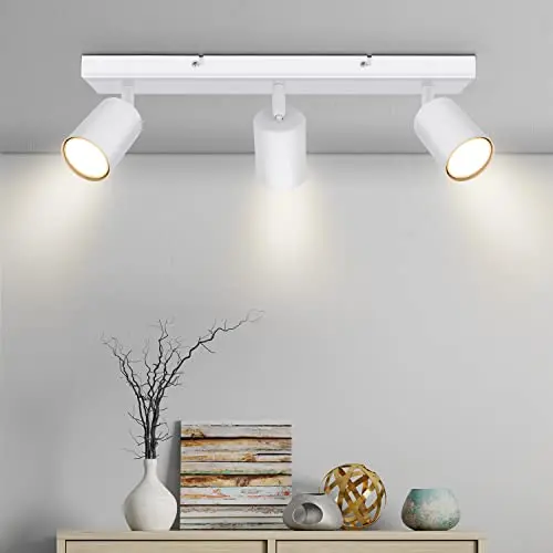 Kambo Deckenleuchte 3-flammig LED, schwenkbar - Moderne Spotlampe für Wohnzimmer - Ohne Leuchtmittel