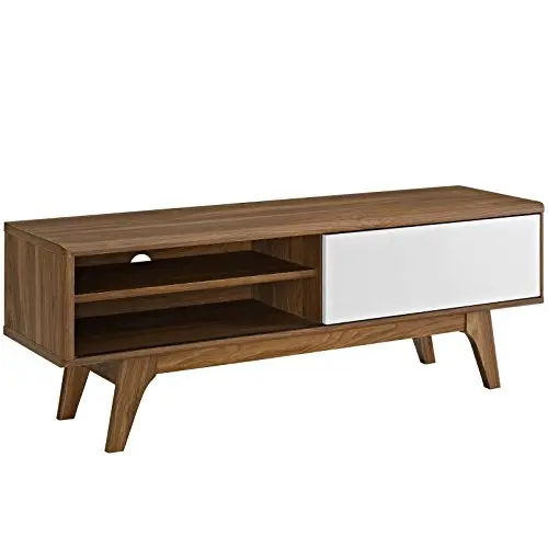 Modway Envision Mid-Century TV Board, Walnuss Weiß, 44 Zoll