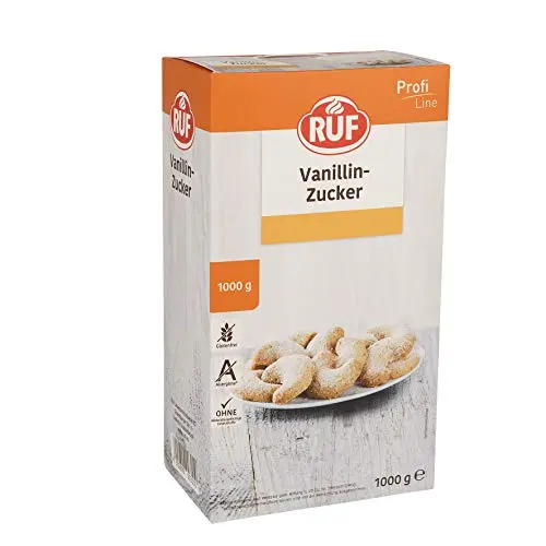 RUF Vanillin Zucker, Großpackung, gluten- und veganfrei, zum Backen, Kochen & Verfeinern