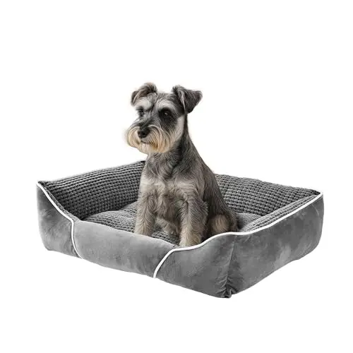 YITAHOME Hundebett für mittelgroße Hunde, 51x48cm, orthopädisches, ergonomisches Sofa, waschbarer Bezug, rutschfeste Unterseite