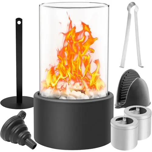 Cisivis Bioethanol Tischkamin – Premium Tischfeuer für Innen & Außen, Schwarz