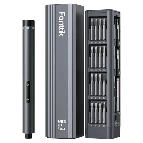 Fanttik E1 Max Mini Elektro-Schraubendreher Set, 50 in 1, Magnetisches Präzisions-Kit für Reparaturen von iPhone, Laptop, Brillen, Uhren