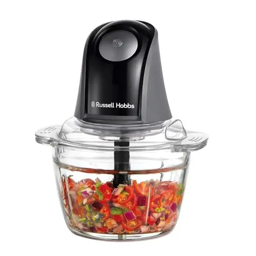 Russell Hobbs Küchenmaschine Mini Zerkleinerer 1l - elektrisch für Gemüse, Obst, Fleisch - 350W - Edelstahlklingen - spülmaschinenfest