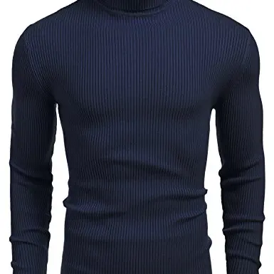 COOFANDY Herren Rollkragen Pullover Slim Fit Freizeitpullover Königsblau