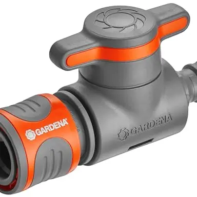 Gardena Steuerventil für automatische Bewässerung, stufenlose Regulierung, modern, grau-orange