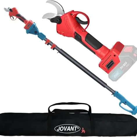 JOVANT 2-in-1 Akku-Stangenschneider – Elektrische Beschneidungsschere mit 15ft Reichweite (Batterie nicht enthalten)