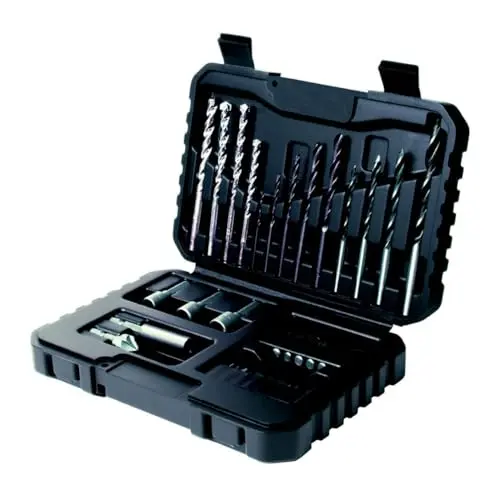 Black+Decker Bit- und Bohrer-Set, 32-teilig, inklusive Universalhalter und Koffer