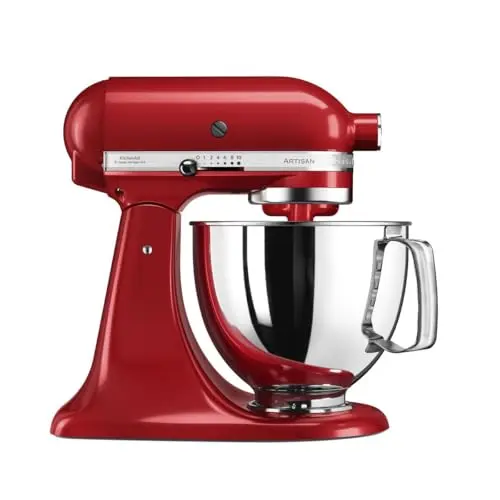 KitchenAid Artisan Küchenmaschine - Kippbar - 4,8 L - Empire Rot mit 3 Zubehör