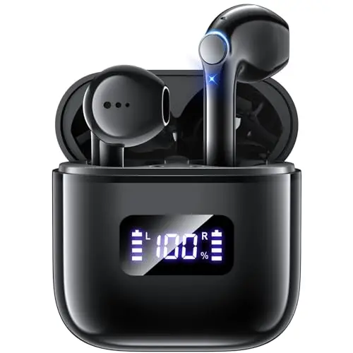 Gxorul Bluetooth Sportkopfhörer mit 30 Stunden Spielzeit und Mikrofon, Dunkelgrau