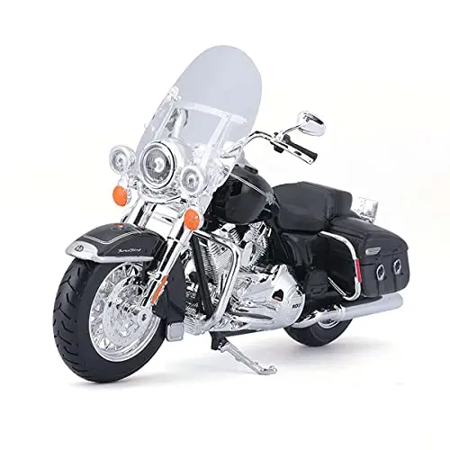 Maisto Harley-Davidson FLHRC Road King Classic 2013 Motorradmodell 1:12, schwarz, mit Lenkung und beweglichem Ständer