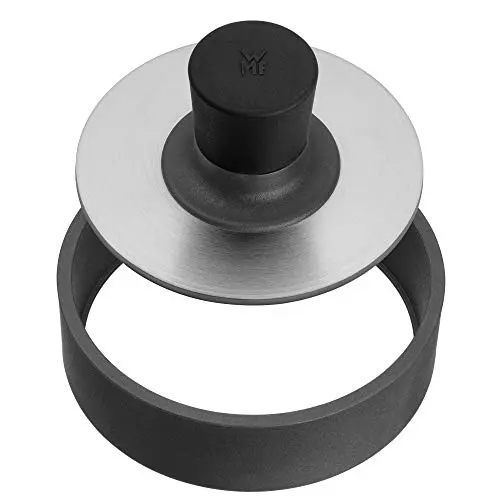 WMF BBQ Burgerpresse Edelstahl 12,5 cm - Pattypresse für perfekte Hamburger und Vegi-Burger