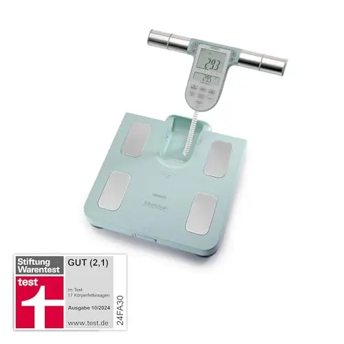 OMRON BF511 Körperfettwaage mit Muskel- und Körperfettmessung, bis 150 kg, für Erwachsene und Kinder ab 6 Jahre