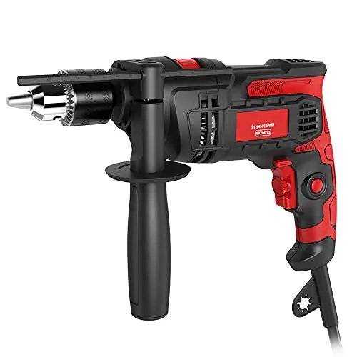 Bohrmaschine 850W 2-in-1 mit Hammer und Bohrer, Tiefenanschlag und Schnellspannfutter
