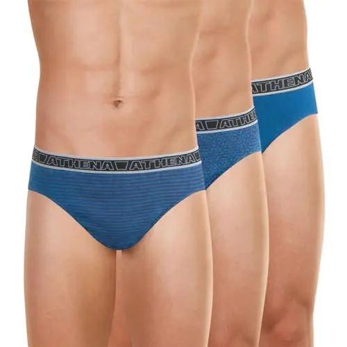 Athena Herren Tonic Unterwäsche - Imprime RAYURES/BLEU