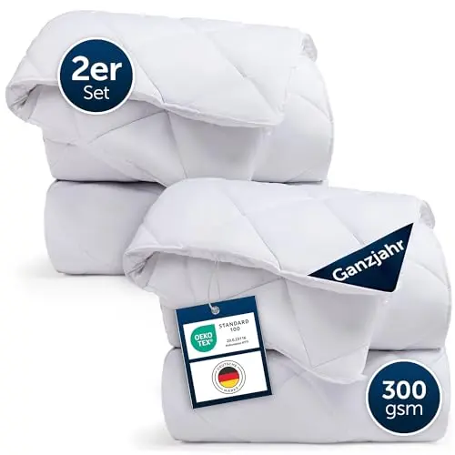 Blumtal Ganzjahresdecke 135x200 cm im 2er Set - Oeko-TEX zertifiziert