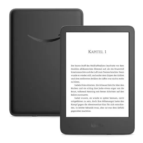 Amazon Kindle – Leicht und kompakt, mit blendfreiem Bildschirm und anpassbarem Frontlicht – 16 GB – Schwarz