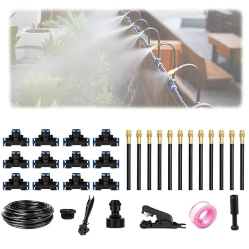 Bewässerungssystem Garten, 20M/65.6FT, automatisches Tropfbewässerungssystem für Balkon, Terrasse & Pflanzen