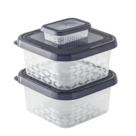 BranQ Home Essential Set Frischhaltedosen, BPA-frei, Schwarz, 3 Größen