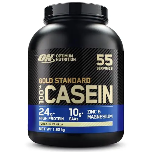 Optimum Nutrition Gold Standard Casein Proteinpulver, Creamy Vanilla, 1.82 kg