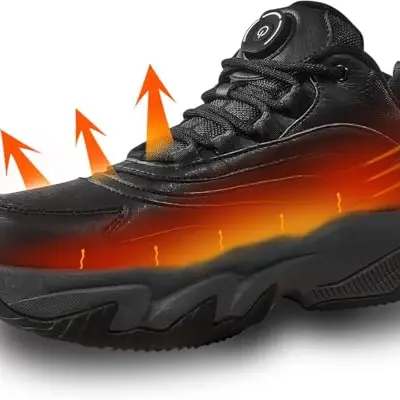 Beheizbare Schuhe für Herren und Damen mit USB, 3 Temperaturstufen für Winterreisen (Schwarz, 37 EU)