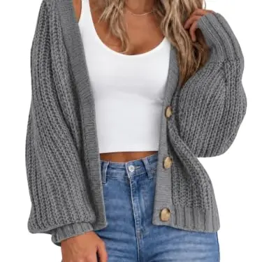 Saodimallsu Damen Strickjacke Oversize
