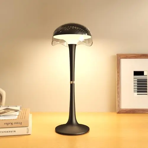 Dorifun Kabellose LED Tischlampe, USB Aufladbar, Touch Dimmbar, 8 Farben, 2700K-6000K für Wohnzimmer und Schlafzimmer