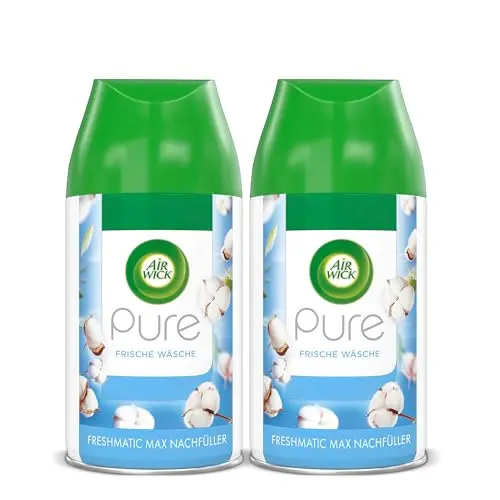 Air Wick Freshmatic Max Raumspray Nachfüller – Duft: Frische Wäsche – 2 x 250 ml