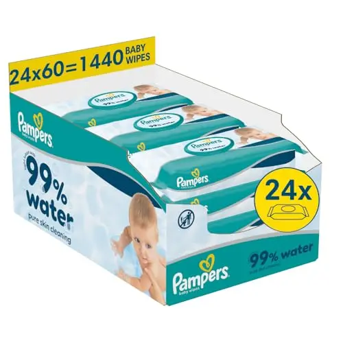 Pampers Baby-Feuchttücher, 24 Packungen à 60 Tücher - 1440 Tücher mit leichter Lotion