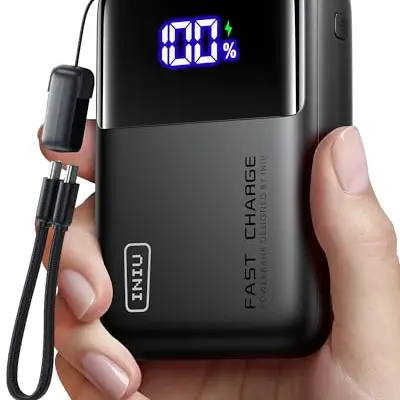 INIU 20000mAh Power Bank mit 65W PD3.0, USB-C, kompatibel mit MacBook, iPhone, Samsung, iPad und mehr