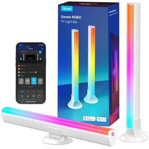 Govee RGBIC LED Lightbar für TV 45-70 Zoll, WiFi Hintergrundbeleuchtung, dimmbar, kompatibel mit Alexa und Google Assistant